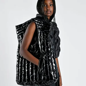 Bolso acolchado Mayo Shiny black Canadian