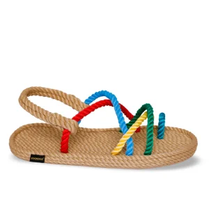 Sandalia Ibiza beige multicolor Bohonomad