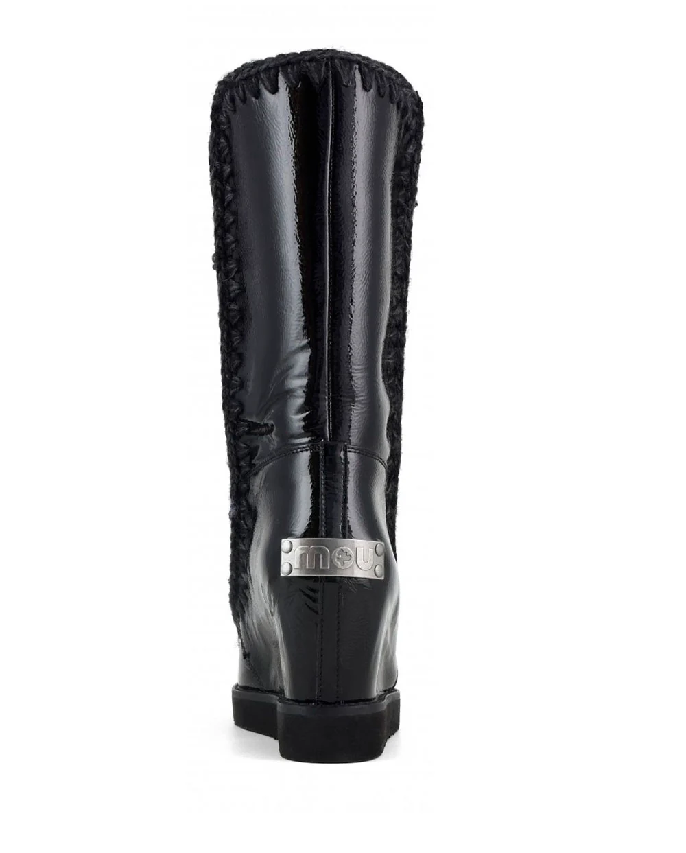 Mou French Toe tall wedge charol negro - Imagen 5