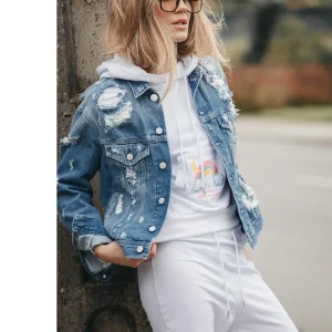 Sudadera capucha estampado arcoiris color blanco -Space Flamingo-